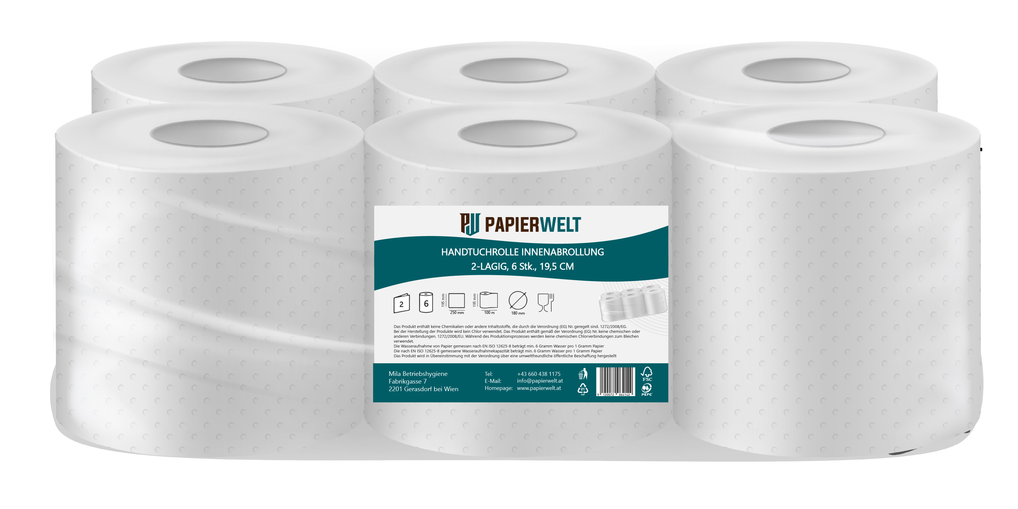 Papierwelt Midi Küchenrolle 6er