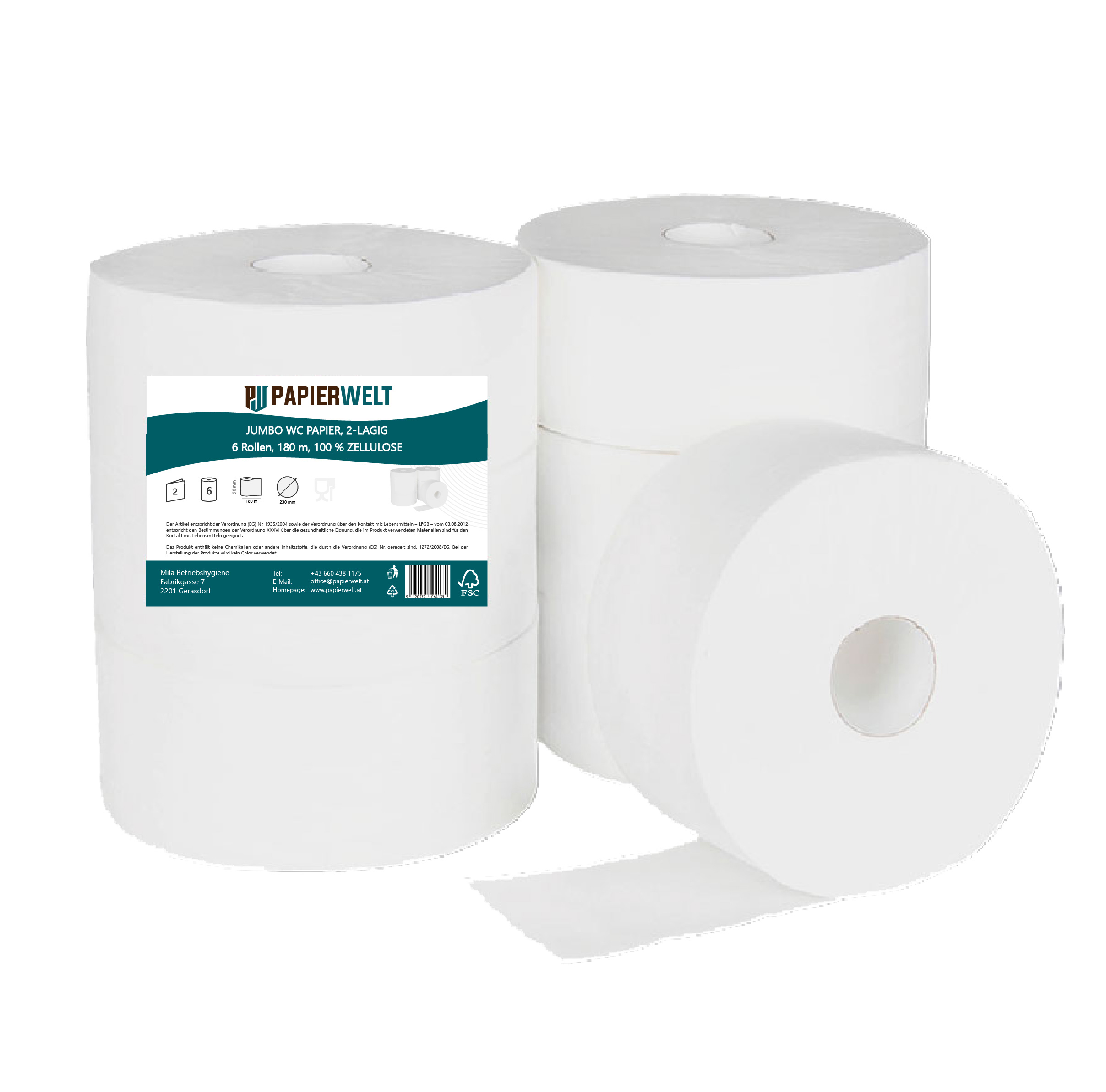 Papierwelt Jumbo Toilettenpapier